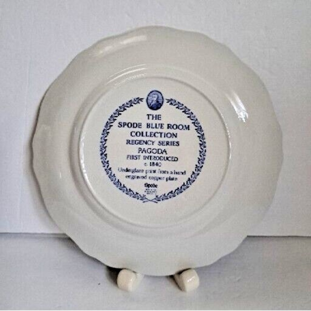 Spode Blue Room Collection Regency Series Pagoda 11" Plate Made in England - Picture 3 of 9